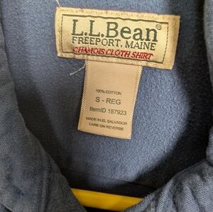 L.L. Bean Men's Navy Chamois Shirt